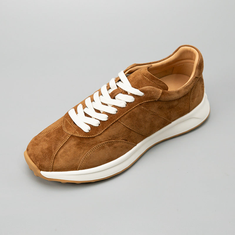 Men's Rock Tea Brown Sports Daily Versatile Retro Fashion Leather Shoes