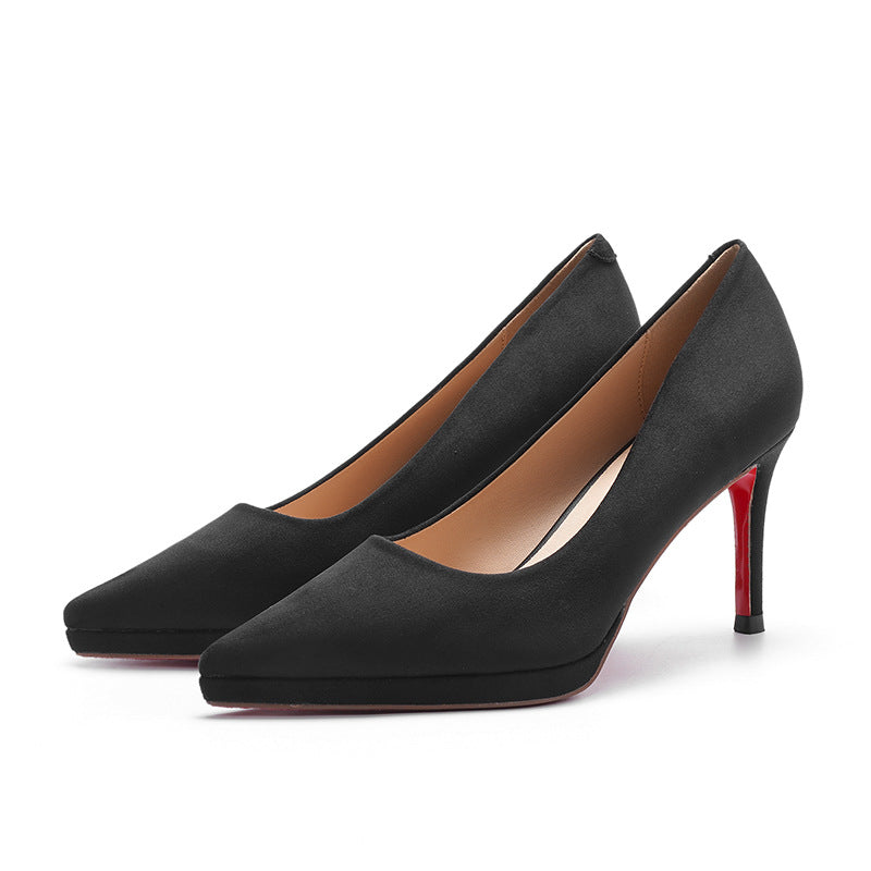 Women's Not Tired Feet Sexy Red Big Bottom Stiletto High Pointed Heels