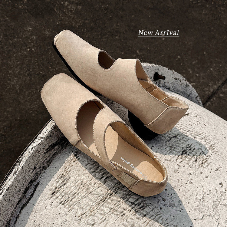 Outer First Layer Ballet Soft Cowhide Bottom Women's Fashion Shoes