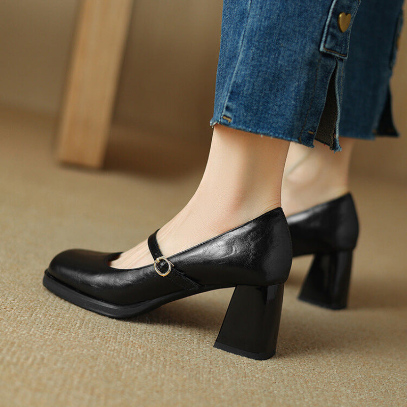 Women's Toe Pumps Solid Color Platform High Large Women's Fashion Shoes