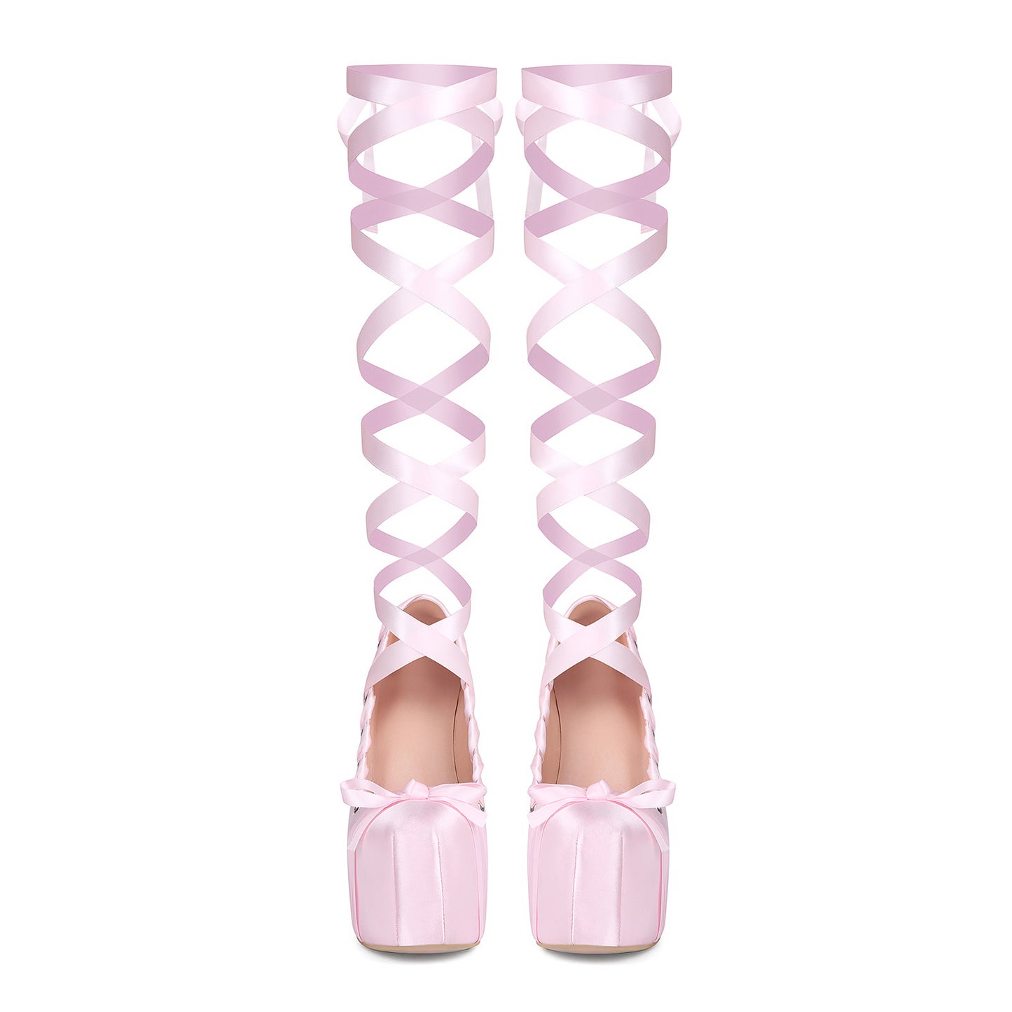 Women's High Pink Sweet Platform Chunky Large Men's Shoes