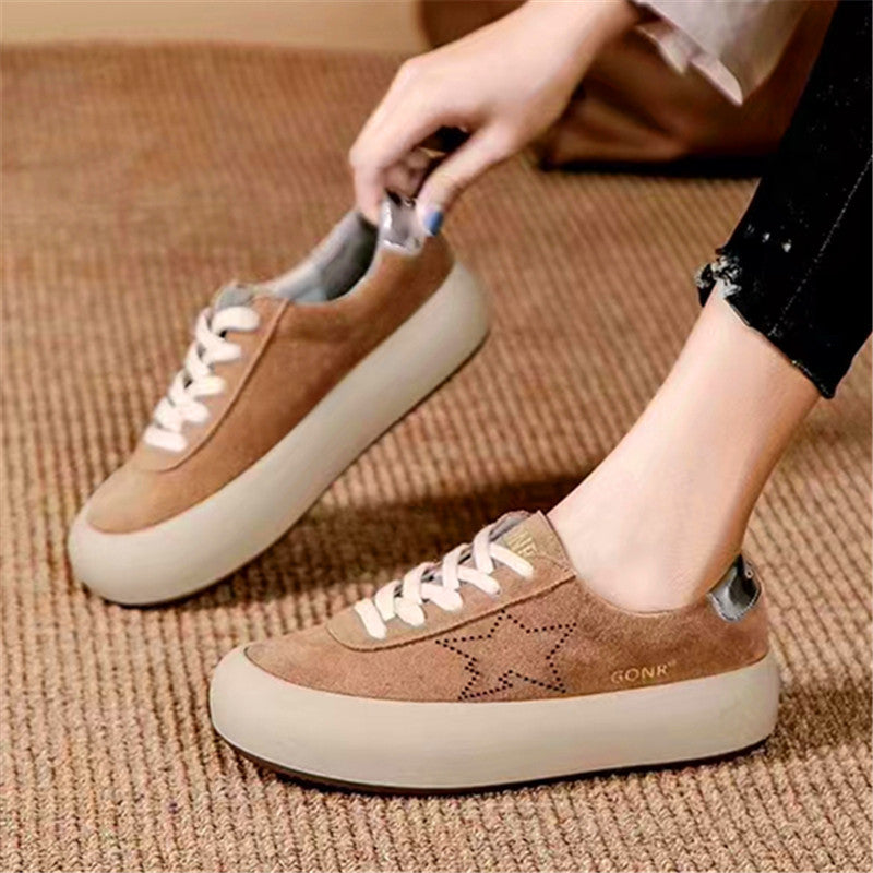 Women's Matte Sequins Dirty Board Thick Bottom Loafers