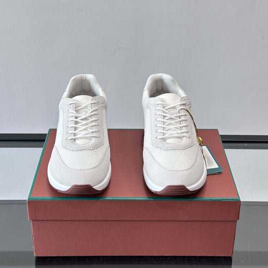 Men's Trendy Dad Cowhide Cloth Cover Sneakers