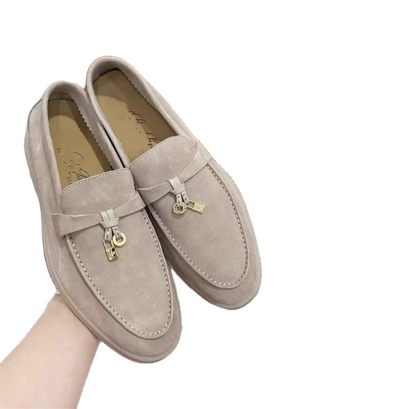 Women's Genuine Flat Bottom England Style Comfortable Women's Casual Shoes