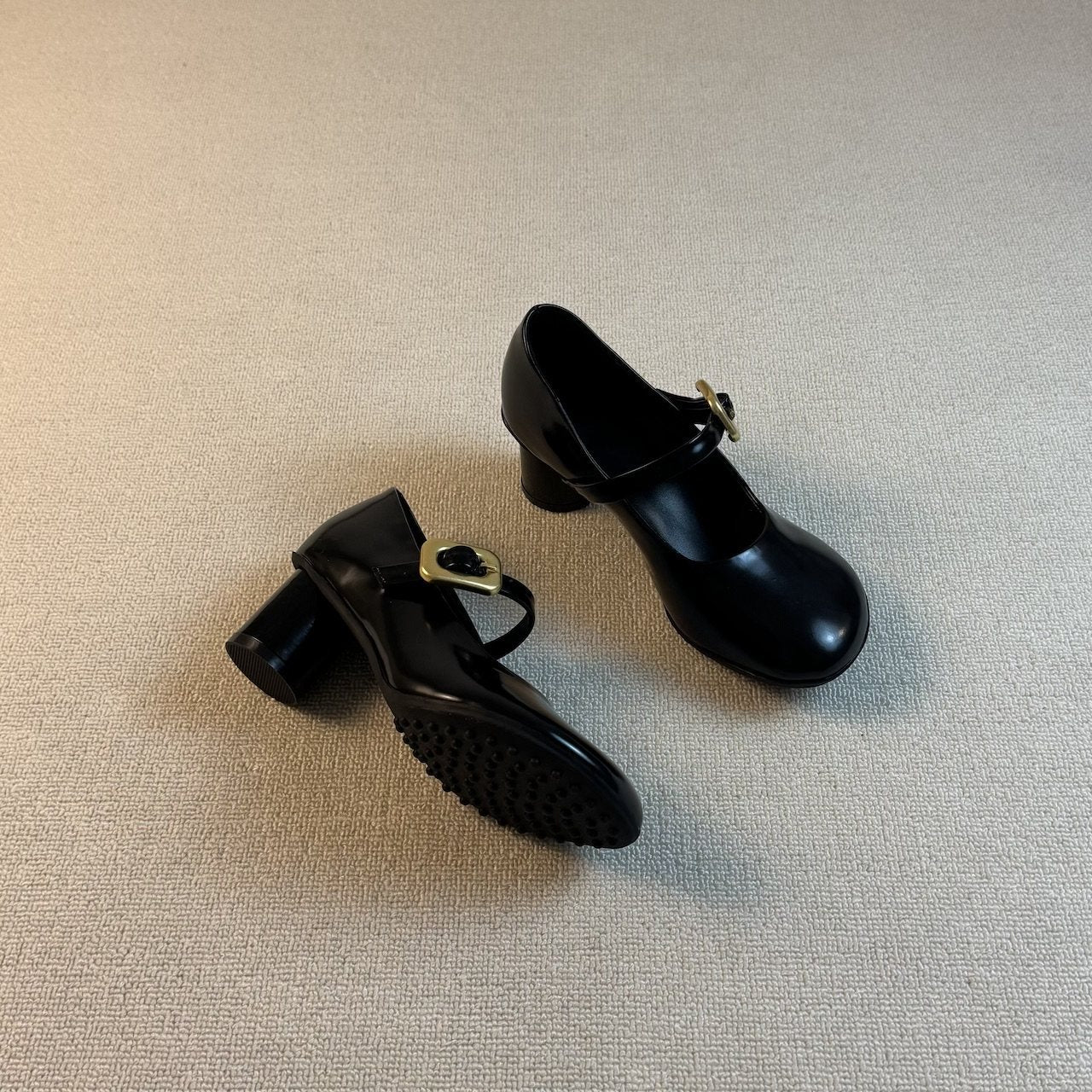 Women's Retro Round Toe Shallow Mouth Mary Women's Fashion Shoes