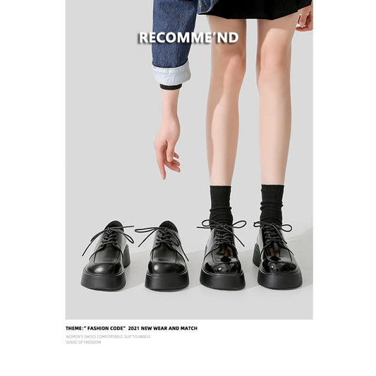 Women's British Style Big Toe Pumps Genuine Women's Shoes