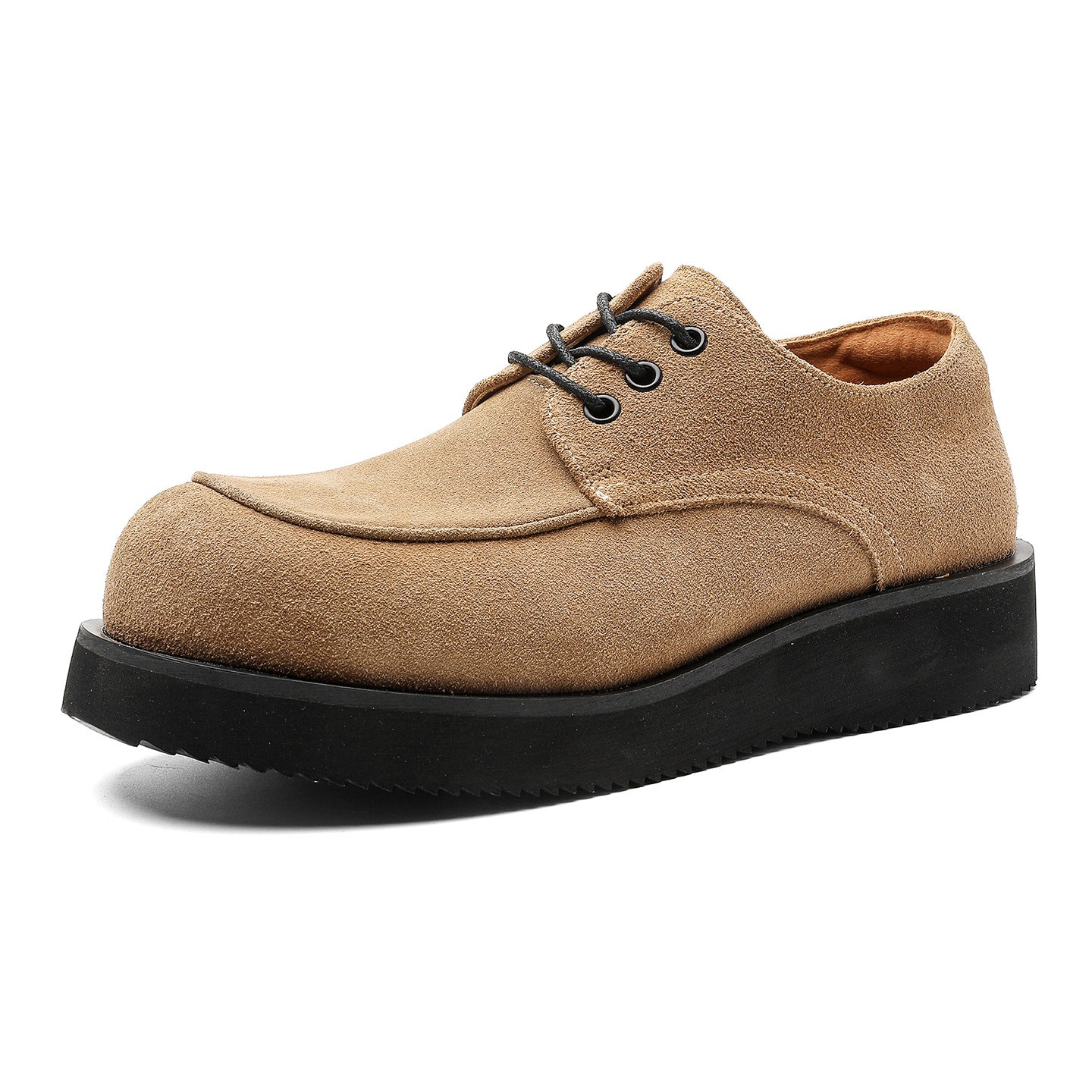 Men's Height Increasing Big Head Fashionable Suede Old Loafers