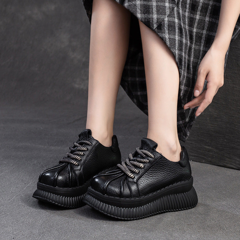 Women's Shu Autumn Thick Bottom Increased Leisure Pumps First Casual Shoes