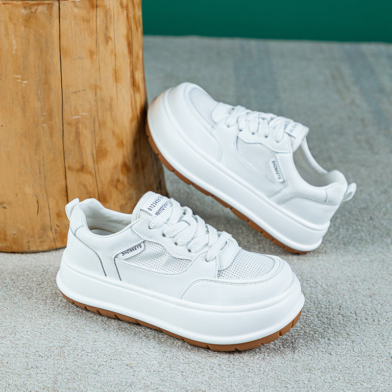 Women's White Summer Versatile Soft Bottom Flat Sneakers