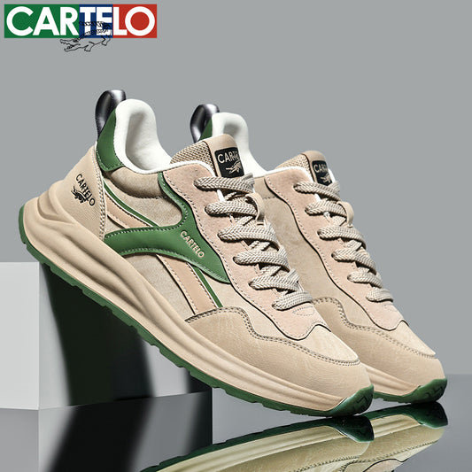 Men's Graceful Green Trendy Retro Fashion Sneakers
