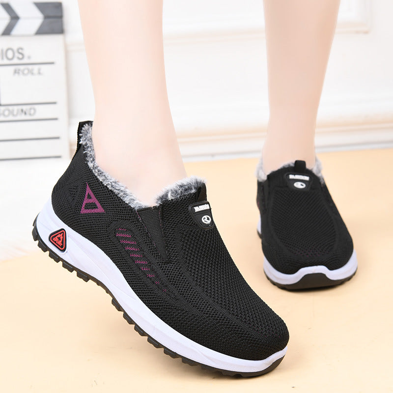 Deodorant Fleece-lined Thick Cotton Soft Bottom Warm Women's Shoes