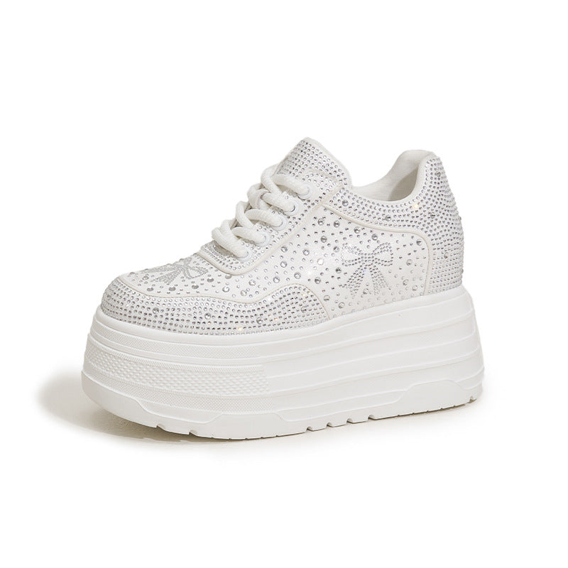 Women's Platform White Autumn Foam Height Increasing Insole Full Women's Casual Shoes