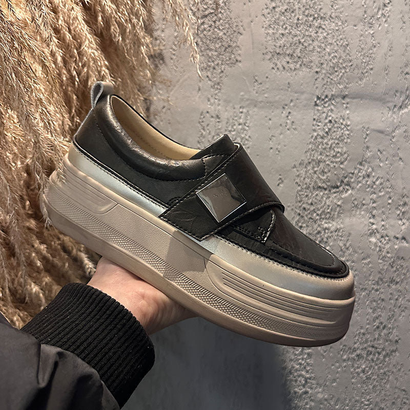 Women's Velcro White Spring Platform Pumps Fashion Women's Sports Shoes