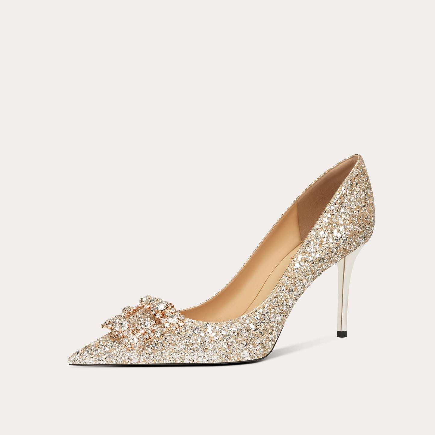 Women's Wear Not Tired Feet Crystal High Pointed Women's Fashion Shoes