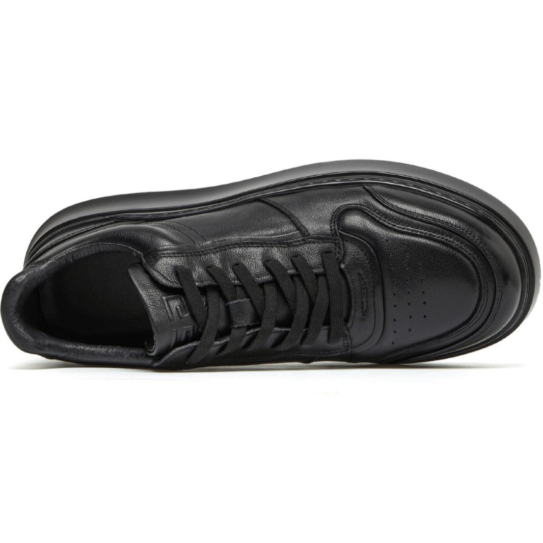 Men's Spring First Layer Cowhide Platform Height Increasing Men's Shoes