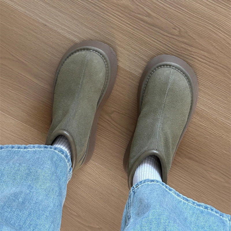 Frosted Short Niche Height Increasing Martin Platform Boots