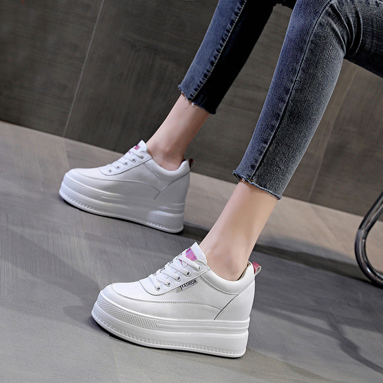 Women's Four Platform Height Increasing Insole Mesh Sneakers