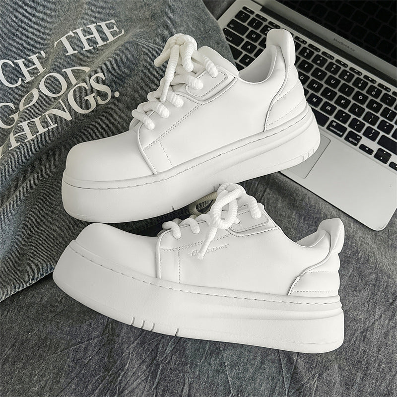Men's Niche Solid Color Platform Big Toe Sneakers