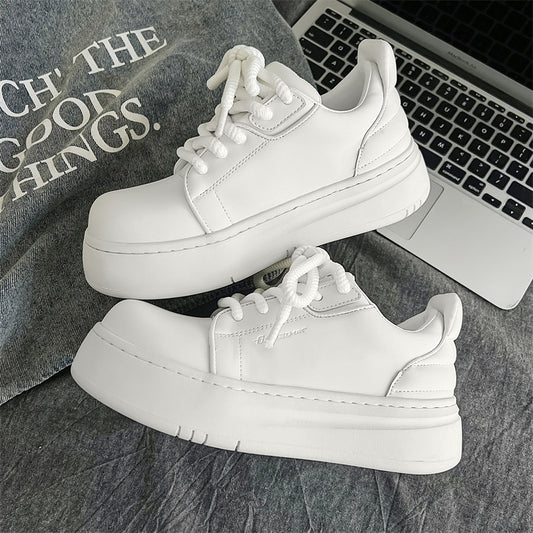 Men's Niche Solid Color Platform Big Toe Sneakers