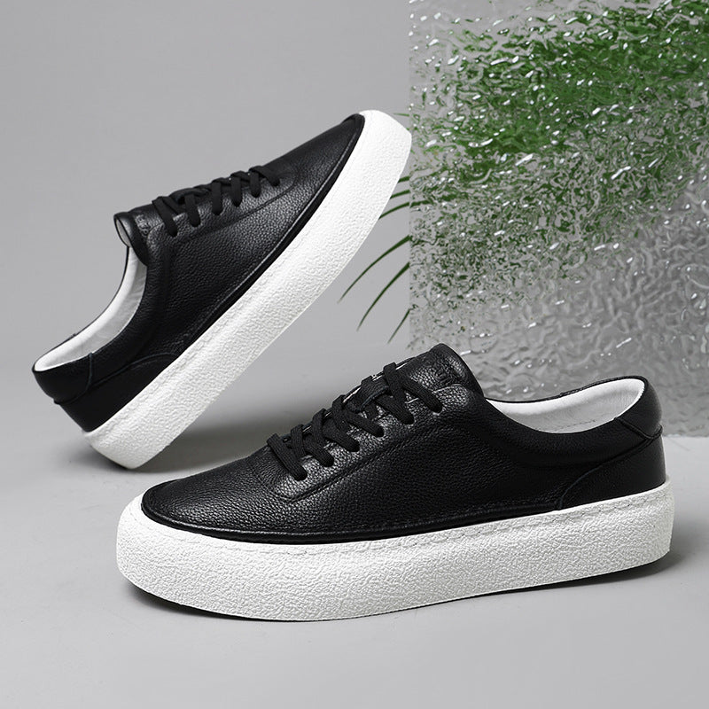 Men's Durable White Breathable Korean Green Sneakers