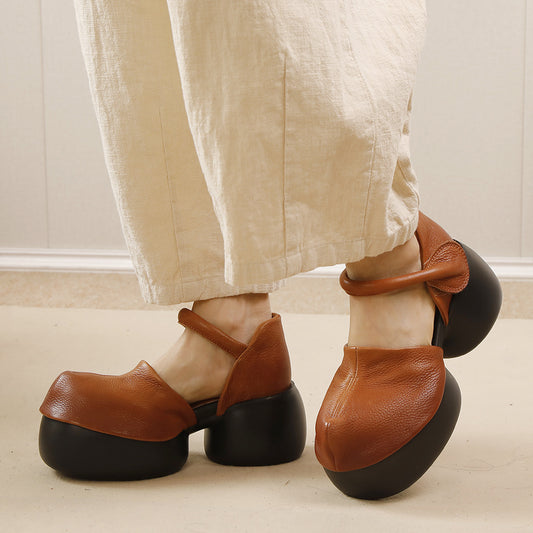 Casual Attractive Women's Retro Calf Style Women's Fashion Shoes