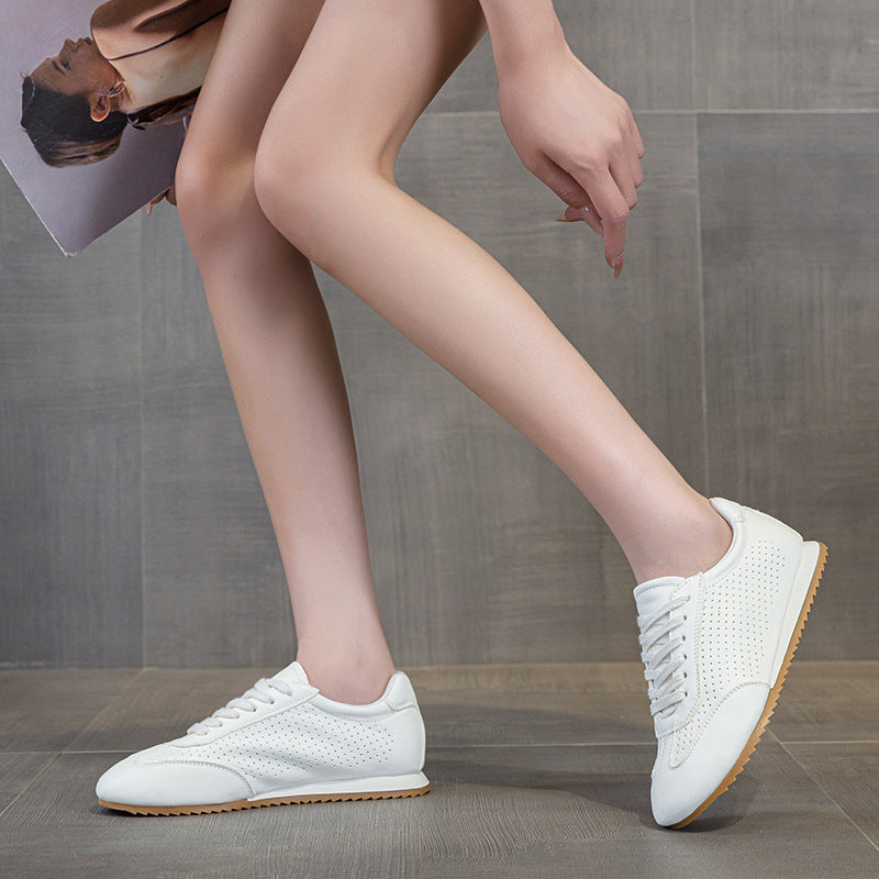 Women's Summer Top Layer Cowhide Comfortable Breathable Women's Casual Shoes