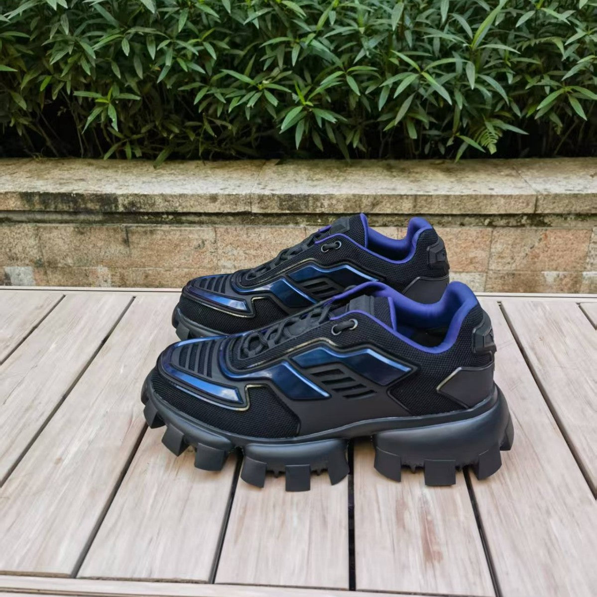 Women's & Men's Sports Cowhide Platform Height Increasing Serrated Men's Casual Shoes