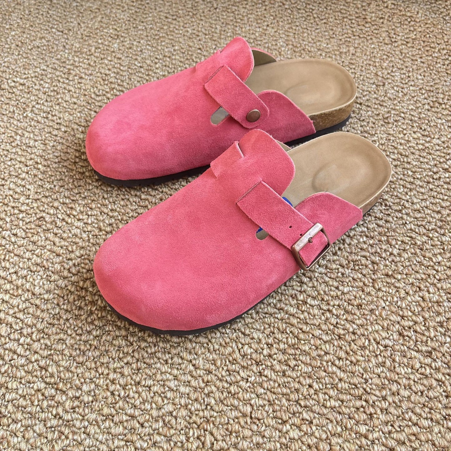 Women's Large Size Outer Wear Thick-soled Closed Toe Half Slip-on Women's Casual Shoes