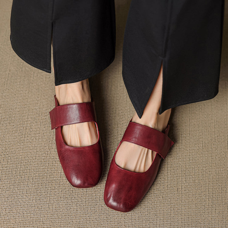 Temperament Square Toe Bottom Closed Half Outer Wear Flat Slippers