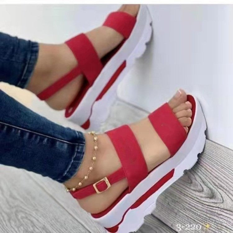 Women's Summer Plus Size Wedge With Sweet Sandals