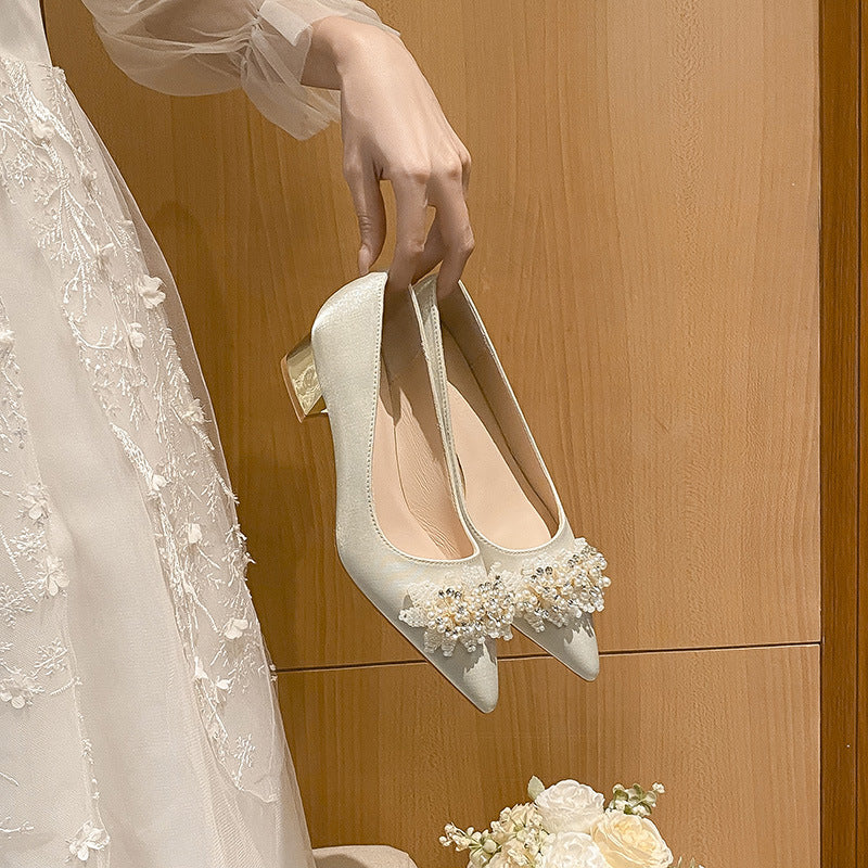 Chunky Main Dress Not Tired Feet Bridesmaid Plus Size Heels