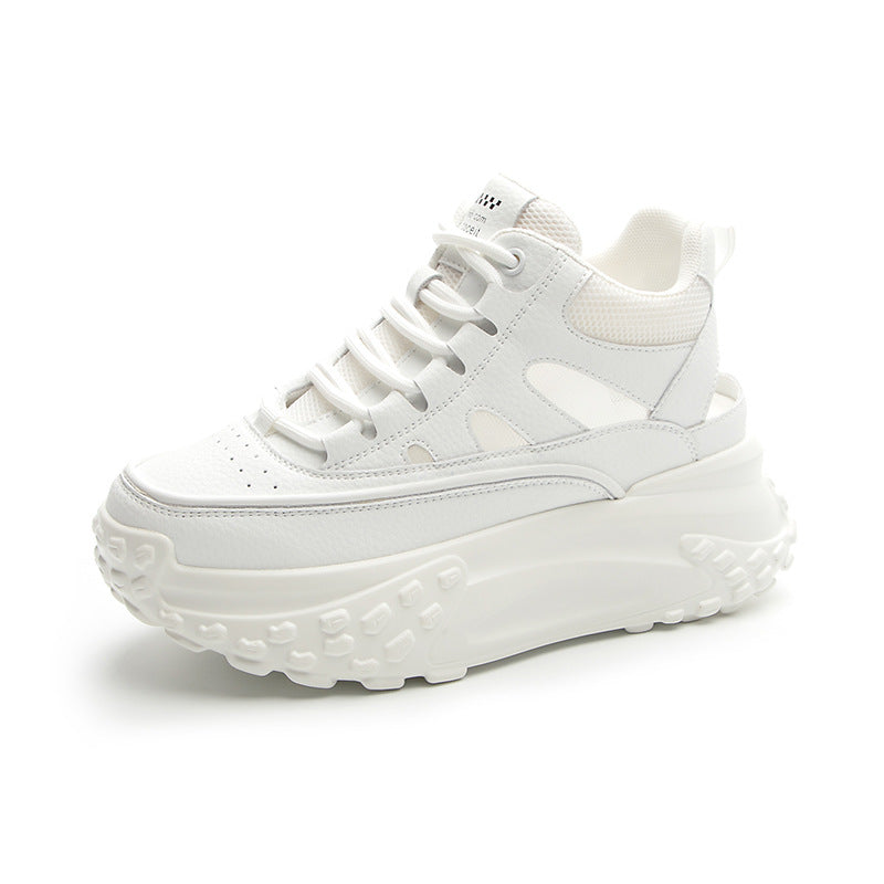 Women's Summer Platform Muffin Height Increasing Insole Genuine Sandals