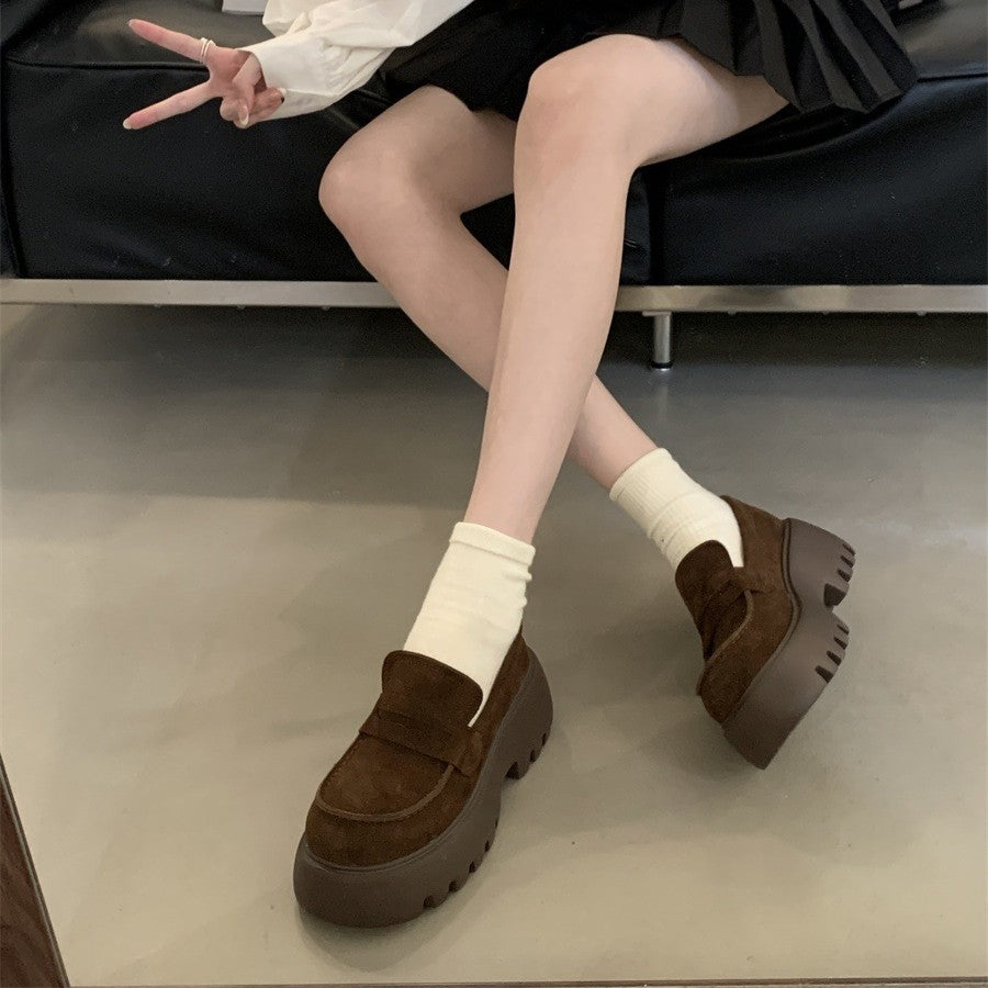 Women's Black Chunky Raise The Bottom Small Women's Fashion Shoes