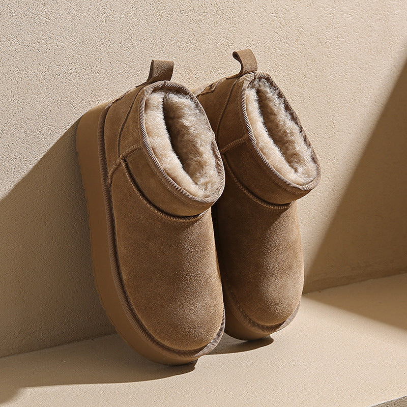 Women's Yu Thick-soled Short Fleece Lined For Snow Boots
