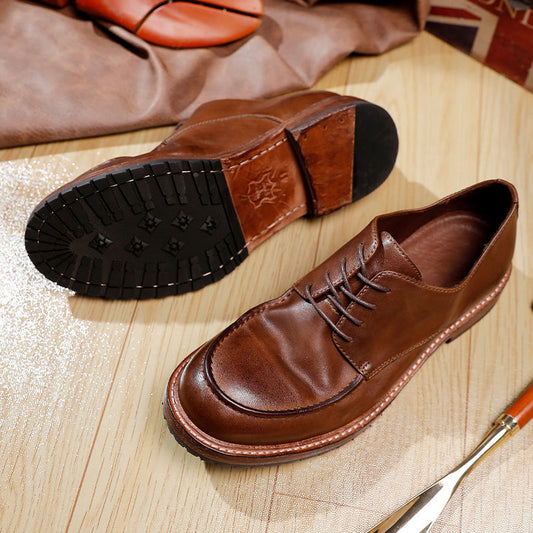 Men's Year Craft Full Real Outsole Washed Leather Shoes