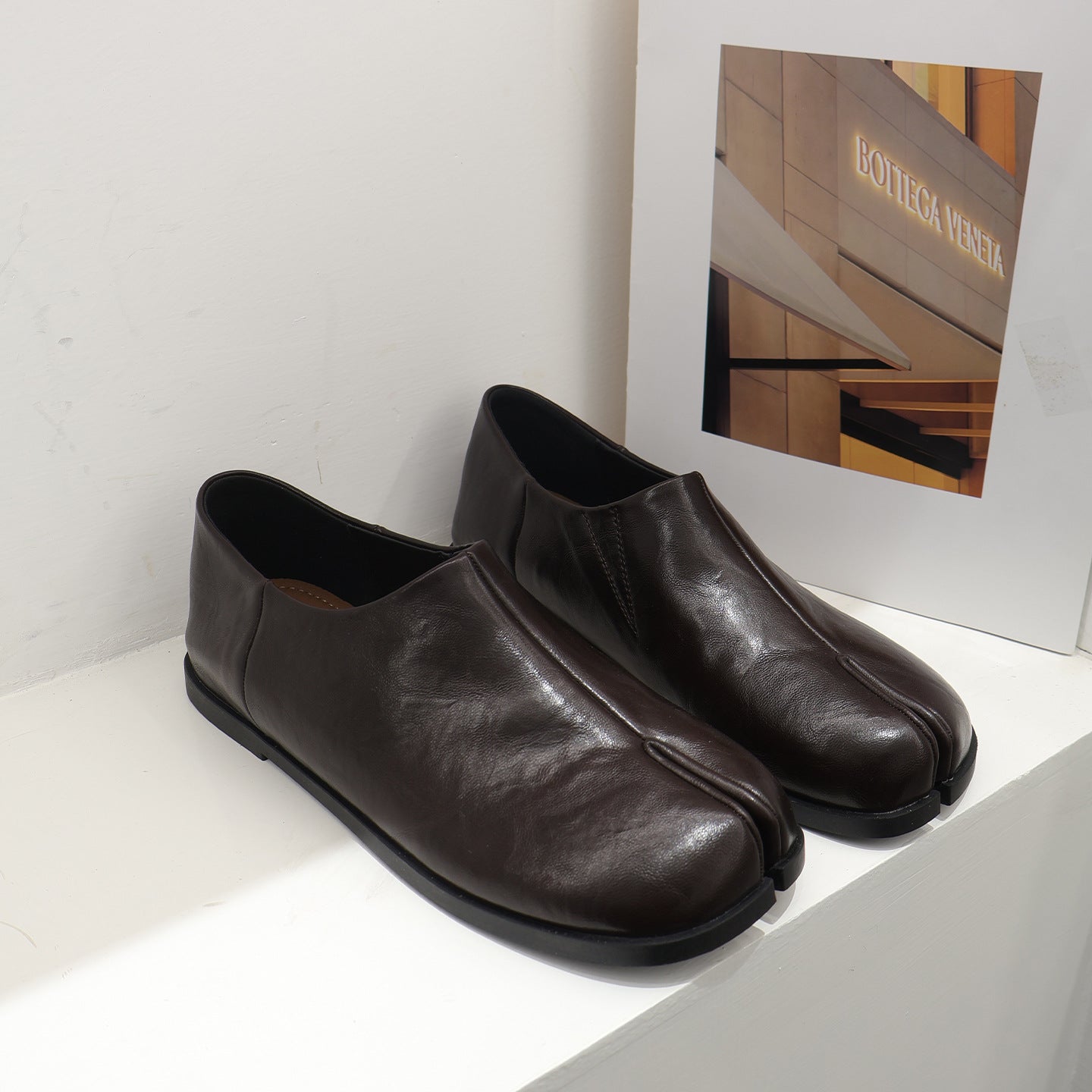 Women's Flat Chunky Low Fashion Split Toe Loafers