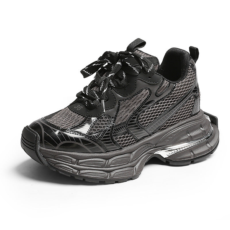 Women's Thick Bottom Height Increasing Insole Small Spring Dad Double Women's Shoes