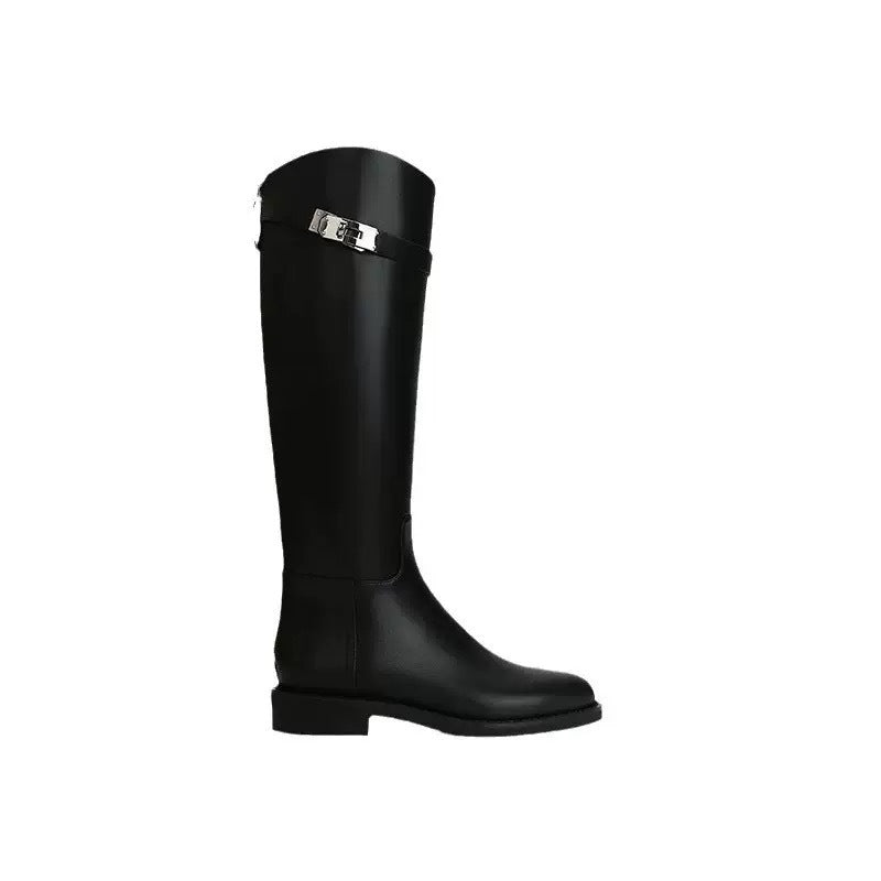 Women's Family Genuine Chelsea Knight Lock Below Women's Leather Boots