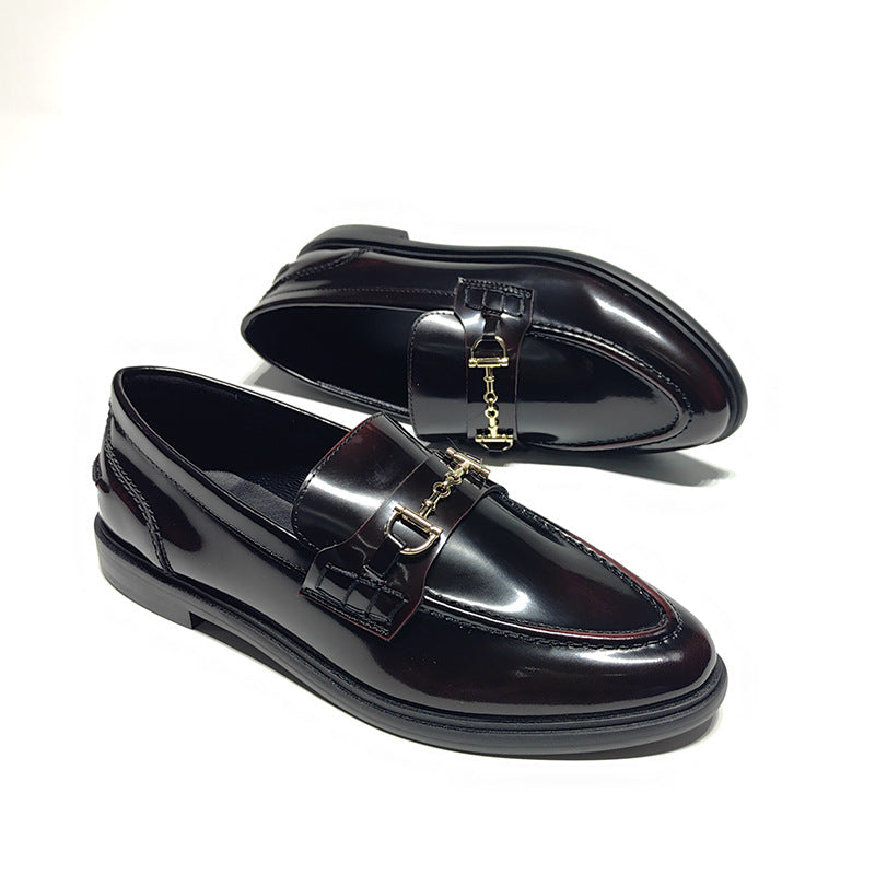 Women's Autumn Round Toe Slip-on Flat Bottom Pumps British Women's Casual Shoes