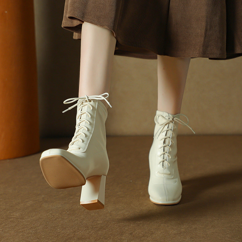 Trendy Stylish Glamorous Attractive Classic Winter Women's Leather Boots