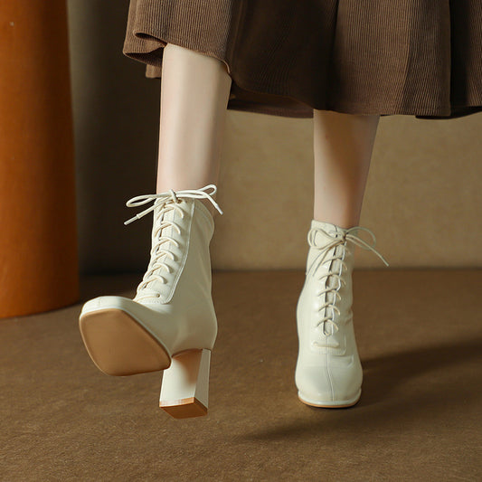 Trendy Stylish Glamorous Attractive Classic Winter Women's Leather Boots