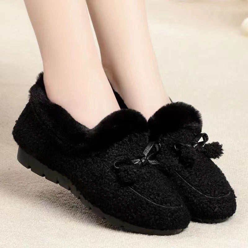 Women's Thickened Slip-on Lazy Home Warm Flat Women's Shoes