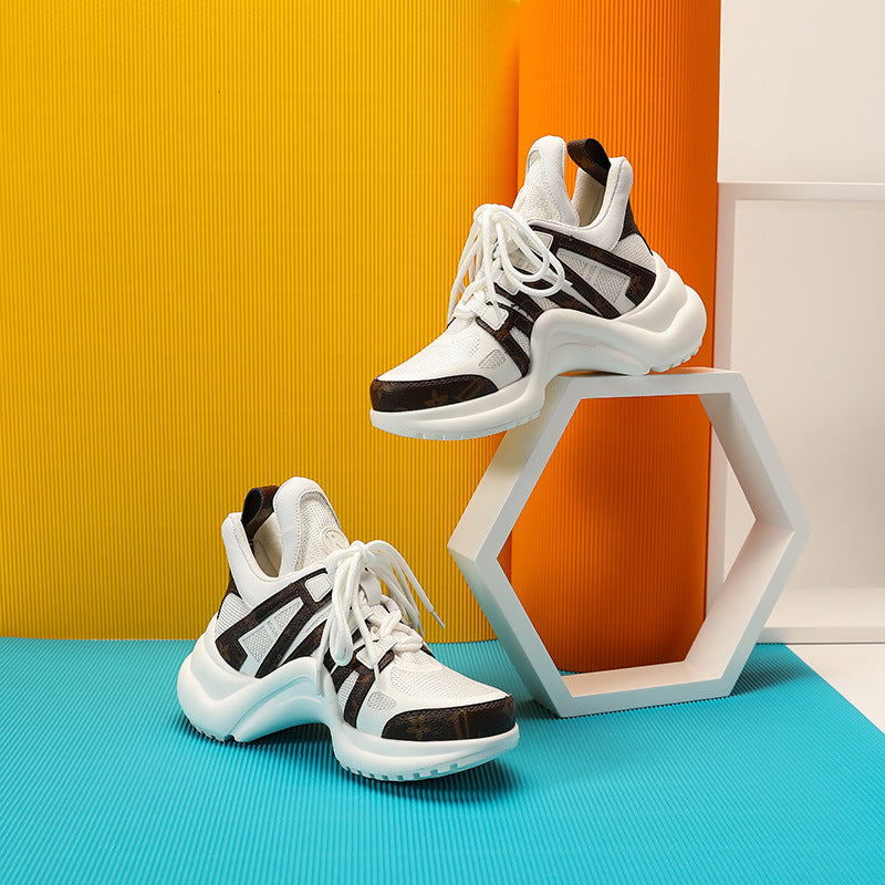 Women's Bow-shaped Dad Platform Height Increasing Breathable Casual Shoes