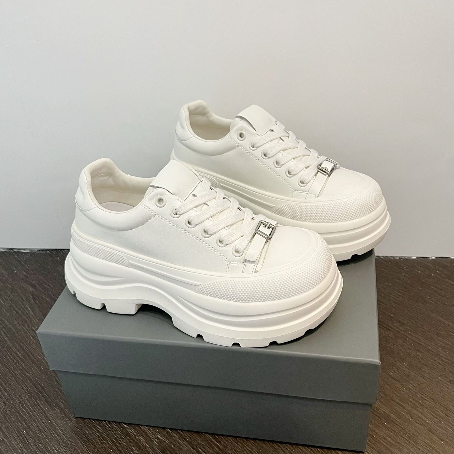 Women's Increasing Korean Style Platform Lace Up Women's Casual Shoes