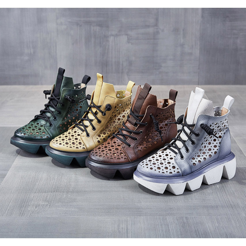 Women's Hollow Martin British Style Authentic Platform Sandals