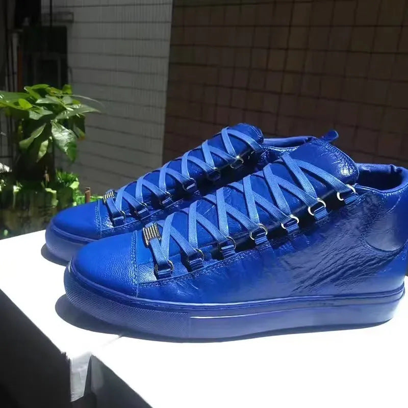 Thick Bottom Height Increasing Color Matching Men's Casual Shoes