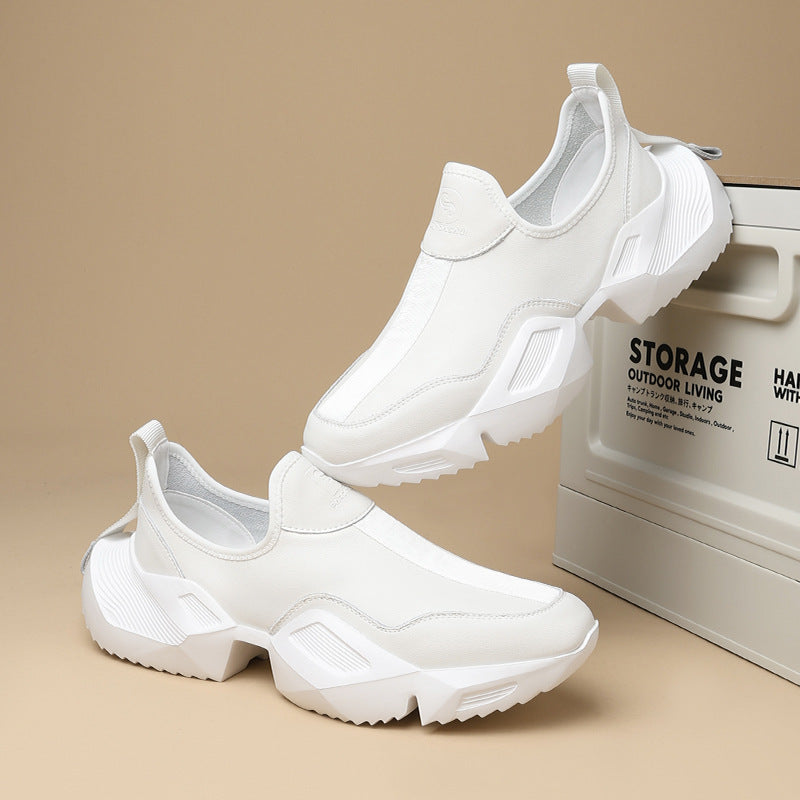 Men's Platform Dad Winter Fleece-lined Genuine Fashion Sneakers