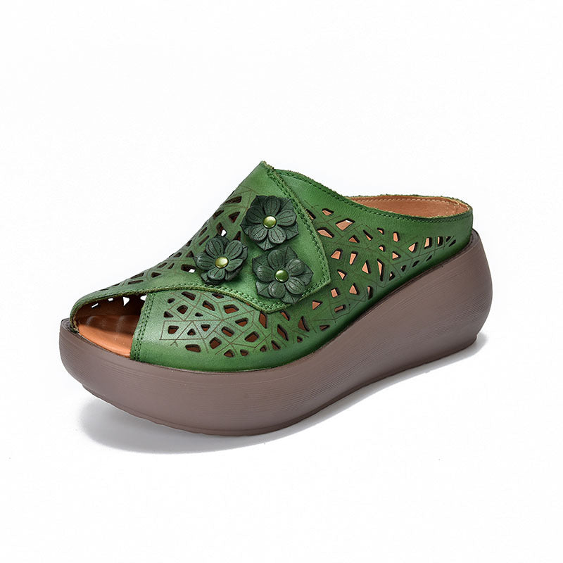 Women's Style Platform Wedge Peep Toe Outdoor Slippers