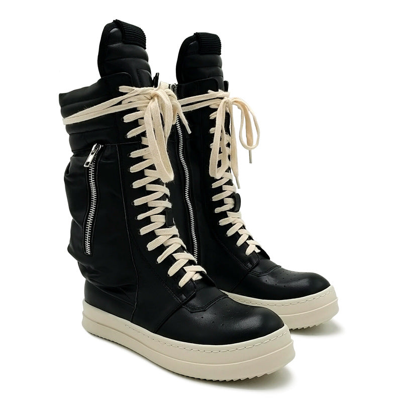 Women's & Men's High Street Calfskin Hip Hop Board Sneakers
