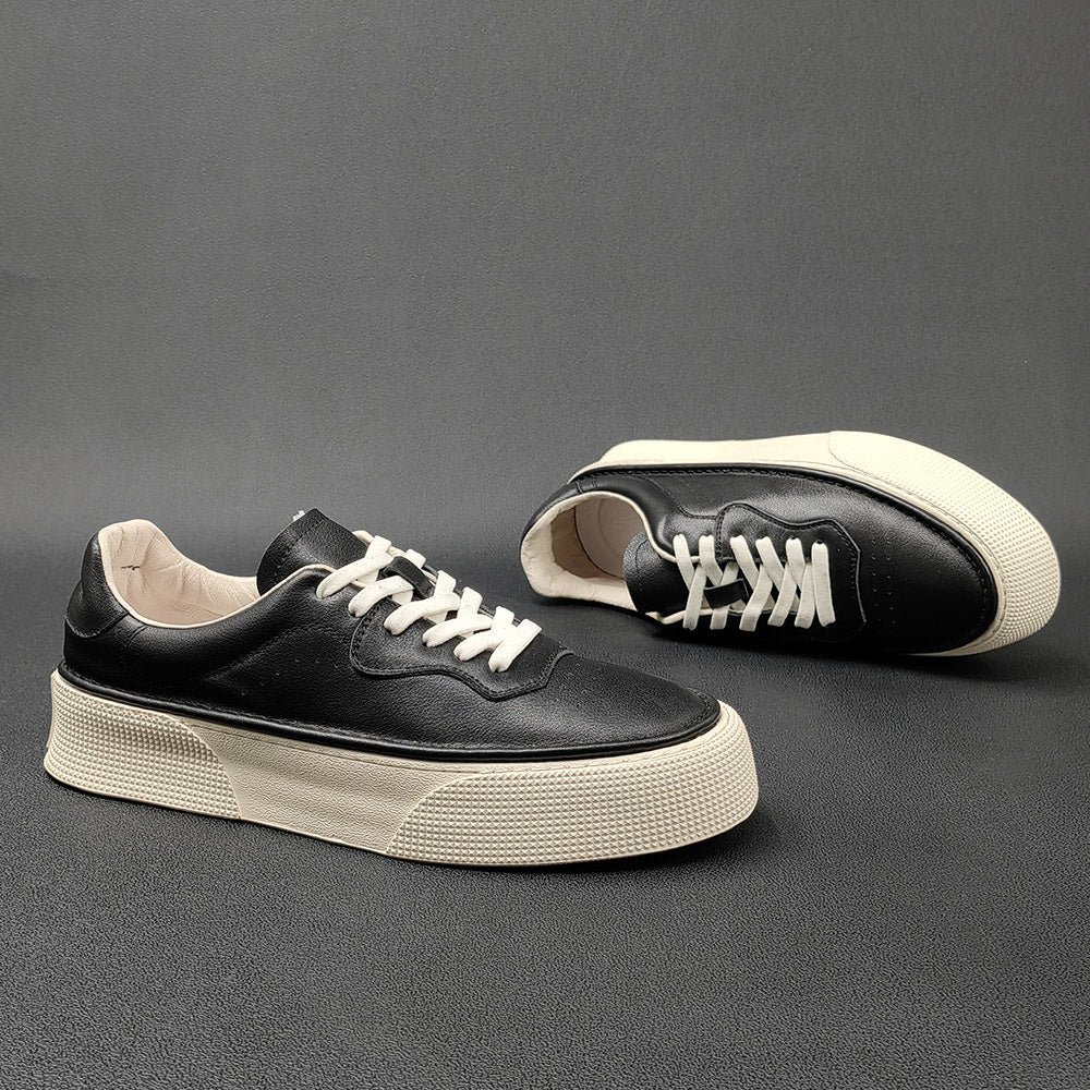 Men's Trendy White Light Luxury Niche Fashion Men's Board Shoes